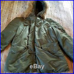 Vtg WW2 US Army Air Force A11 Flight Jacket Insulated Parka Bomber Pilot Hooded