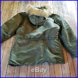 Vtg WW2 US Army Air Force A11 Flight Jacket Insulated Parka Bomber Pilot Hooded