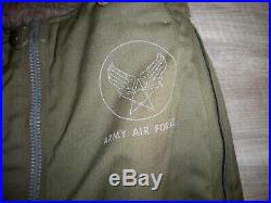 Vtg WW2 US Army Air Force A11 Flight Pants Uniform Trousers Bomber Pilot Bibs 32
