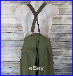 Vtg WW2 US Army Air Force A11 Flight Pants Uniform Trousers Bombers Pilot Bibs