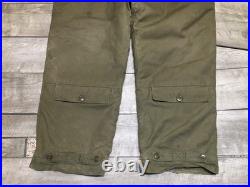 Vtg WW2 WWII US Air Army Force Type A-10 Winter Flight Bibs Pants OG Size 38