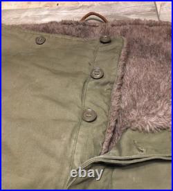 Vtg WW2 WWII US Air Army Force Type A-10 Winter Flight Bibs Pants OG Size 38