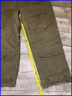 Vtg WW2 WWII US Air Army Force Type A-10 Winter Flight Bibs Pants OG Size 38