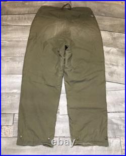 Vtg WW2 WWII US Air Army Force Type A-10 Winter Flight Bibs Pants OG Size 38