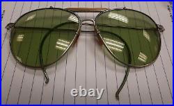 Vtg WWII B&L Bausch & Lomb AN-6531 US Army Air Force Aviator Sunglasses Green