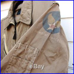 Vtg WWII US Army Air Force K-1 Flight Suit Very Light Cotton Twill H. D. Lee Sz S