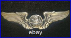 Vtg Wwii Aaf, Us Army Air Force Gunner & Navigator Wings, Badges & Pins! Framed