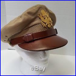 WW 2 U. S. Army Air Forces AAF Officers Original Visor Cap By Bancroft 6 7/8