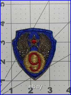 WW 2 US Army 9th Air Force Bullion Patch Inv# K6554