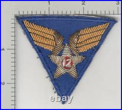 WW 2 US Army Air Force 12th Air Force Bullion Patch Inv# K3657