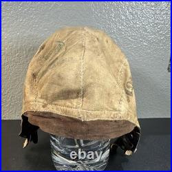 WW II ARMY AIR FORCES TYPE A-11 LEATHER FLYING HELMET-SELBY SHOE CO Size large
