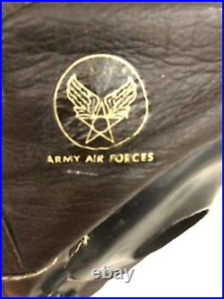 WW II US Army Air Force Leather A-11 Made by Bradley-Goodrich Inc. Original Tag