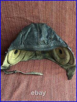 WW II US Army Air Force Leather Flight Helmet Type A-11 No. 3189