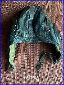 WW II US Army Air Force Leather Flight Helmet Type A-11 No. 3189