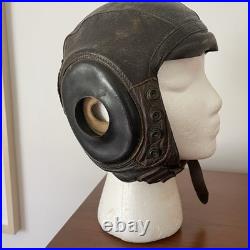 WW II US Army Air Force Leather Flight Helmet Type A-11 No. 3189 Small Goodrich