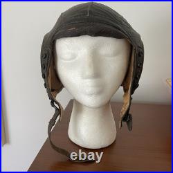 WW II US Army Air Force Leather Flight Helmet Type A-11 No. 3189 Small Goodrich