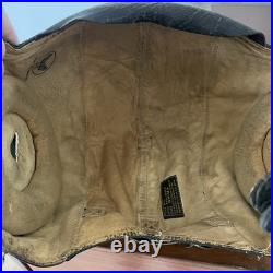 WW II US Army Air Force Leather Flight Helmet Type A-11 No. 3189 Small Goodrich