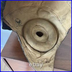 WW II US Army Air Force Leather Flight Helmet Type A-11 No. 3189 Small Goodrich