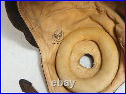 WW II US Army Air Force Leather Flight Helmet Type A-11 No. 3189 VG Condition