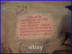 WW II US Army Air Force Type A-II Leather Medium Flight Deck gear #8300-396015