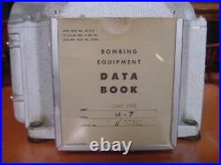 WW II US Army Air Forces Norden Bombsite M-7 Flight Gyro with Data Book