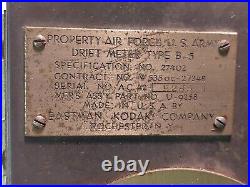 WW II US Army Airforce Aircraft TYPE B5 DRIFT METER -Rochester NY Kodak USA
