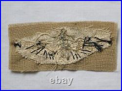 WW II USAAF SENIOR PILOT WINGS Bullion KHAKI CLOTH Embroidered ARMY AIR FORCE