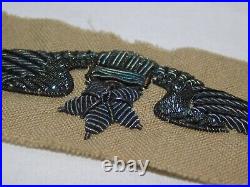 WW II USAAF SENIOR PILOT WINGS Bullion KHAKI CLOTH Embroidered ARMY AIR FORCE