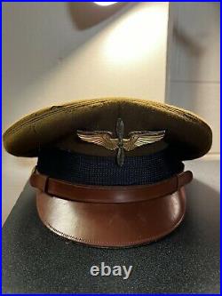WW1 WW2 US Army Air Corp force Cadet dress uniform jacket crusher visor cap hat