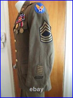 WW2, 1941, US Army Air Force, USAAF, Dress Service Uniform, Decorated