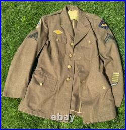 WW2 1942 U. S. Army Air Force Military Jacket Ike 38R? Medium Corporal 13th AAF