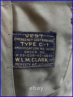 WW2 Era US Army Air Forces Type C-1 Survival Vest 3206