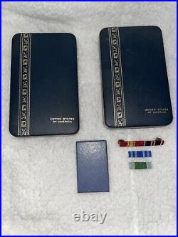 WW2-Korea US Air Medals & Ribbons In Cases Vintage Army Air Corps Force-Lot