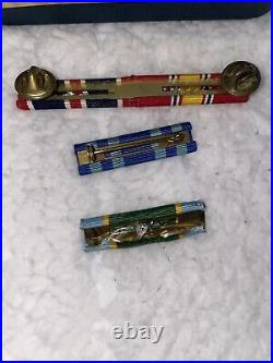 WW2-Korea US Air Medals & Ribbons In Cases Vintage Army Air Corps Force-Lot