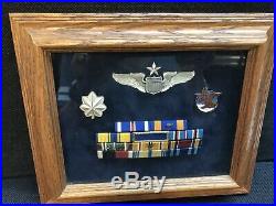 WW2 LGB Large Shield US Army Air Force Senior Pilot Wing Sterling With Medals