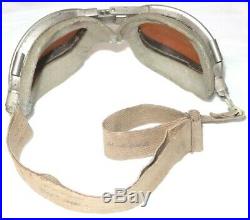 WW2 NAMED US Army Air Force AAF AN-6530 Pilot Aviator Flight Goggles with Strap