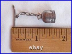 WW2 ORIGINAL US Army Air Force Capri San Michele Bell 800 Silver Good Luck Charm
