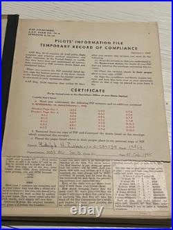 WW2 Pilots Information File (PIF) Manual 1945 Army Air Forces Named 1st Lt