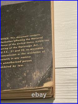 WW2 Pilots Information File (PIF) Manual 1945 Army Air Forces Named 1st Lt