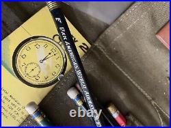 WW2 Pilots Navigation Kit Air Forces US Army Leather Case & Post War Pan Am Docs