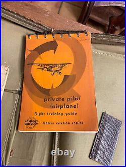WW2 Pilots Navigation Kit Air Forces US Army Leather Case & Post War Pan Am Docs