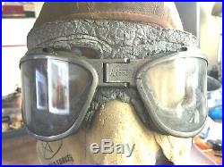 WW2 Type A9 US Army Air Force summer helmet/ AN6530 Googles/ Face mask combo