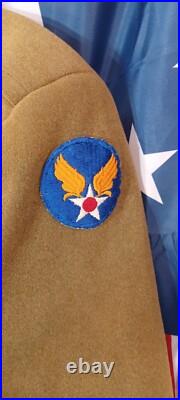 WW2 U. S. Army Air Corps Doeskin Coat 9th Air Force 1945 B29 C47 Pea Officers