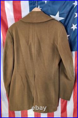 WW2 U. S. Army Air Corps Doeskin Coat 9th Air Force 1945 B29 C47 Pea Officers