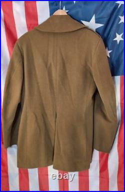 WW2 U. S. Army Air Corps Doeskin Coat 9th Air Force 1945 B29 C47 Pea Officers