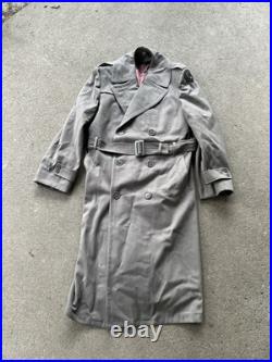 WW2 US 15th Army Air Force Officer Pinks Trench Coat 38L Bullion Patch MS