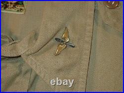 WW2 US AAF 7th Army Air Forces 2nd Lieutenant Navigator Khaki Shirt Original VG+