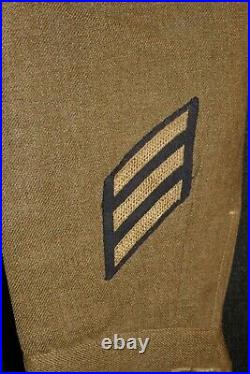 WW2 US AAF 8th Army Air Force Master Sergeant Pre-Transition Ike OD Field Jacket