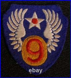 WW2 US AAF 9th Army Air Force SSI Shoulder Patch English Theater Made Variation