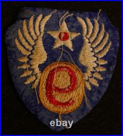 WW2 US AAF 9th Army Air Force SSI Shoulder Patch English Theater Made Variation